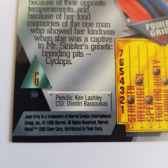 Vintage Marvel Metal trading card from 1995 Jean Grey card #6 - Picture 6 of 12
